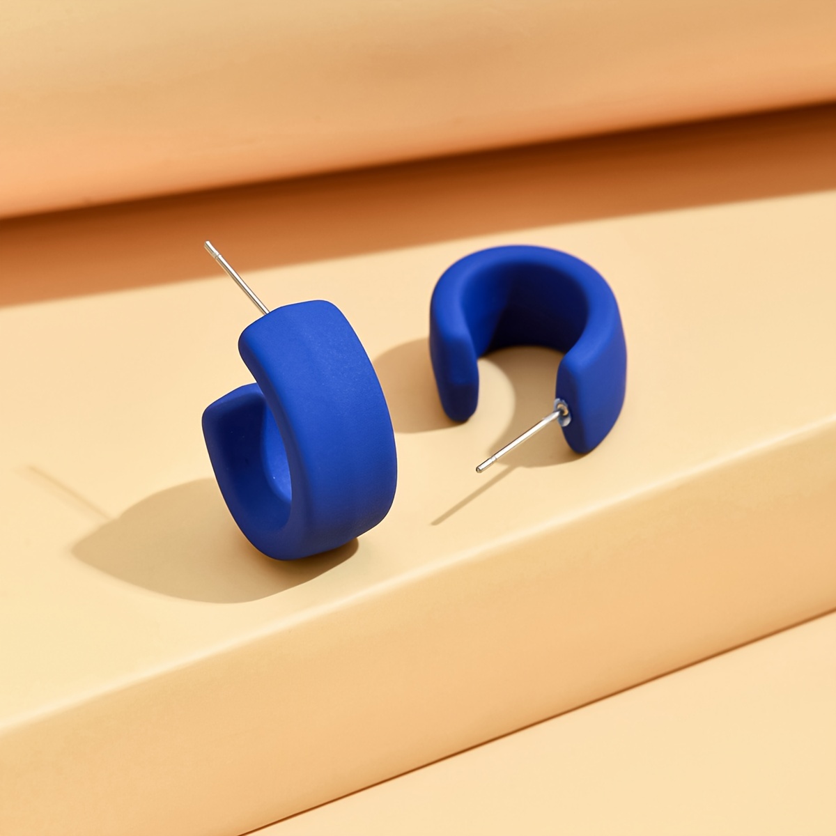 Acrylic Hoop Earrings Stainless Steel Ear Drops - Casual Wear